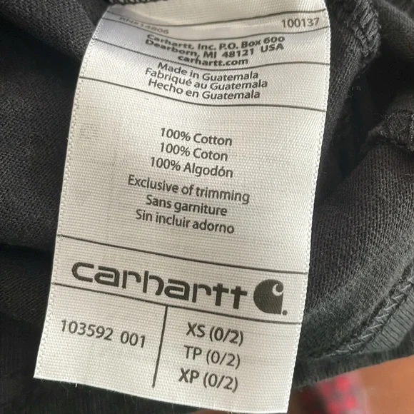 NWOT Carhartt Heavy Cotton Tee Sz. XS - Picture 4 of 4